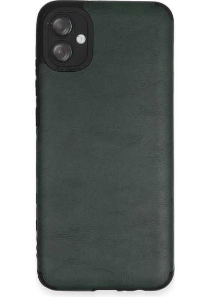Newface Samsung Galaxy A04E Kılıf Loop Deri Silikon - Yeşil