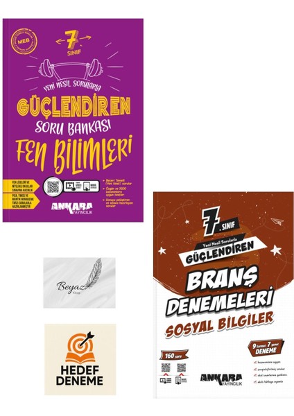 Ankara 7.sınıf Güçlendiren Fen Bilimleri Soru Sosyal Bilgiler Branş Denemeleri Hedef Deneme