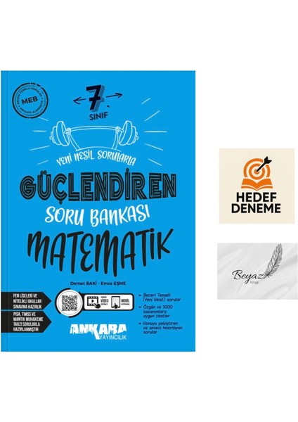 Ankara 7.sınıf Güçlendiren Matematik Soru Bankası Hedef Deneme