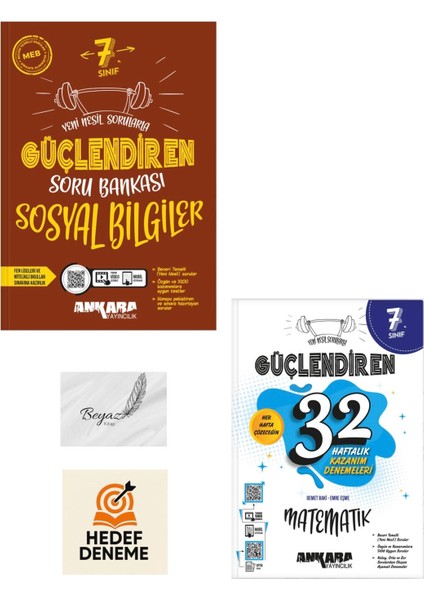 Ankara 7.sınıf Güçlendiren Sosyal Bilgiler Soru 32 Haftalık Matematik Denemeleri Hedef Deneme