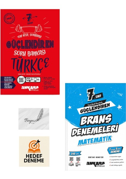 Ankara 7.sınıf Güçlendiren Türkçe Soru Matematik Branş Denemeleri Hedef Deneme