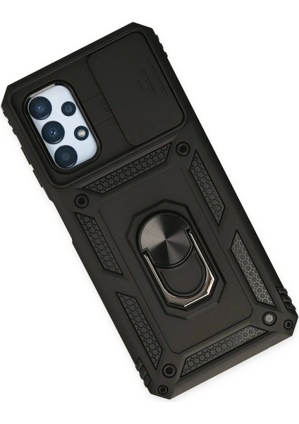 Newface Samsung Galaxy A33 5g Kılıf Pars Lens Yüzüklü Silikon - Siyah modelleri