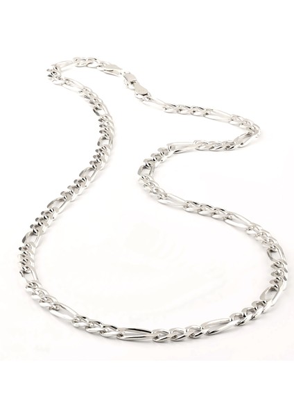 925 Ayar Gümüş Erkek Figaro Zincir 3mm Kararma Yapmaz fırsatları