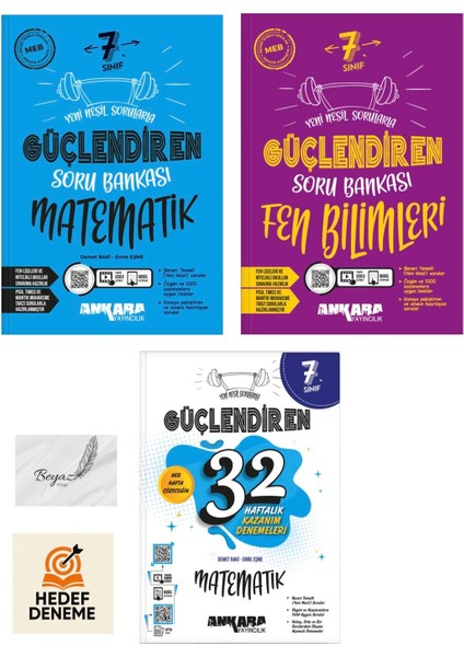 Ankara 7.sınıf Güçlendiren Matematik Fen Soru 32 Haftalık Matematik Denemeleri Hedef Deneme