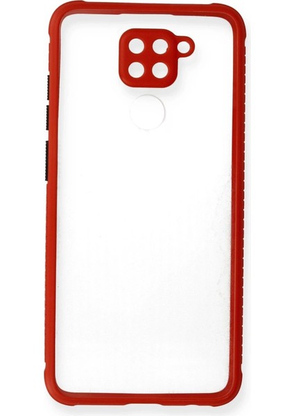 Newface Xiaomi Redmi Note 9 Kılıf Miami Şeffaf Silikon - Kırmızı fiyatları