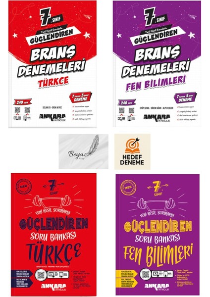 Ankara 7.sınıf Güçlendiren Türkçe Fen Branş Denemeleri Türkçe Fen Soru Bankası Hedef Deneme