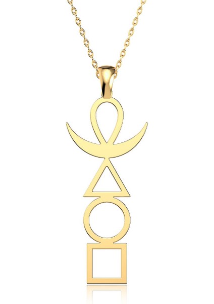 Sade Dört Element Altın Kaplama Gümüş Kolye modelleri