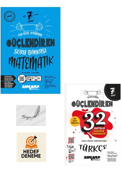 Ankara 7.sınıf Güçlendiren Matematik Soru 32 Haftalık Türkçe Denemeleri Hedef Deneme
