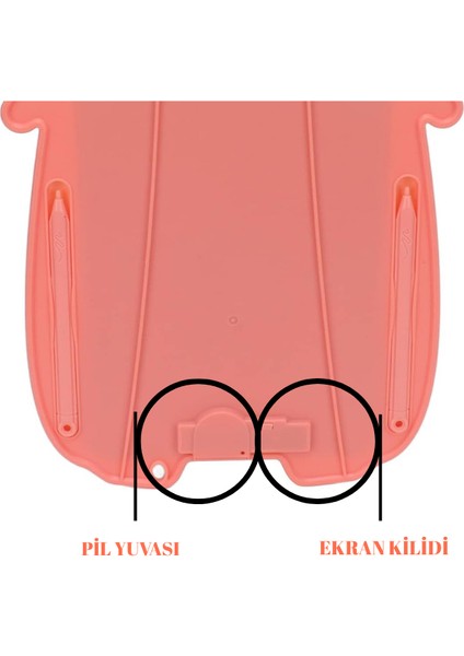 Pembe Tavşan Tasarımlı 8.5 Inç LCD Çizim ve Yazı Çocuk Tableti indirimleri