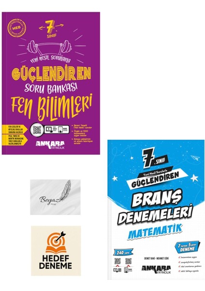 Ankara 7.sınıf Güçlendiren Fen Bilimleri Soru Matematik Branş Denemeleri Hedef Deneme