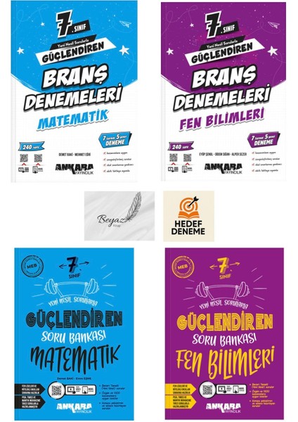 Ankara 7.sınıf Güçlendiren Matematik Fen Branş Denemeleri Matematik Fen Soru Bankası Hedef Deneme