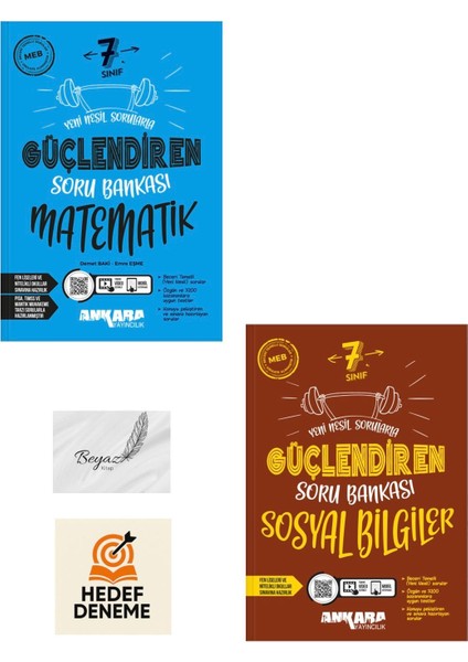 Ankara 7.sınıf Güçlendiren Matematik Sosyal Bilgiler Soru Bankası Hedef Deneme