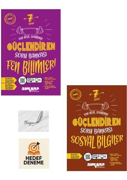 Ankara 7.sınıf Güçlendiren Fen Bilimleri Sosyal Bilgiler Soru Bankası Hedef Deneme
