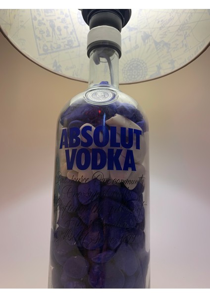 Absolut Xlarge Doğal Taşlı Özel Koleksiyon Şişe Abajur Piri Reis fiyatları