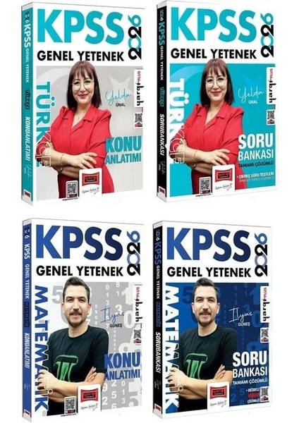 Yargı 2026 Kpss Türkçe + Matematik Konu Anlatımı + Soru Bankası 4 Lü Set