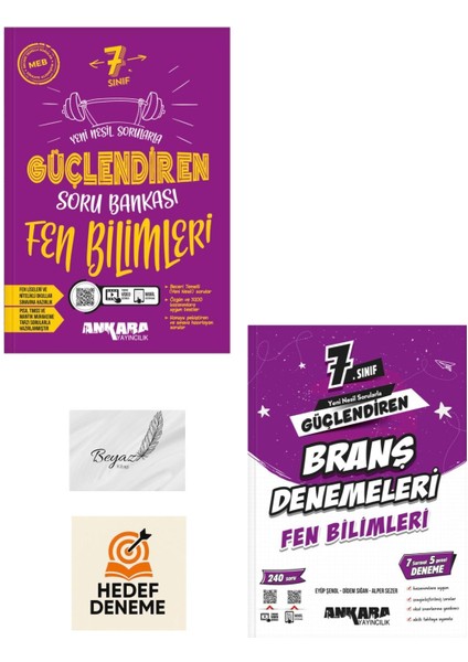 Ankara 7.sınıf Güçlendiren Fen Bilimleri Soru Fen Bilimleri Branş Denemeleri Hedef Deneme