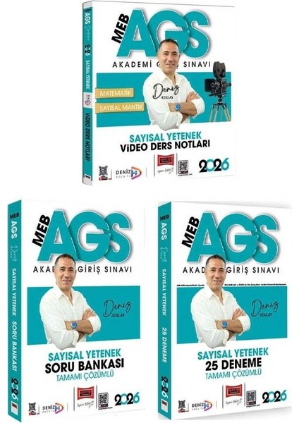 Yargı 2026 Meb-Ags Sayısal Yetenek Video Ders Notları + Soru Bankası + 25 Deneme 3 Lü Set
