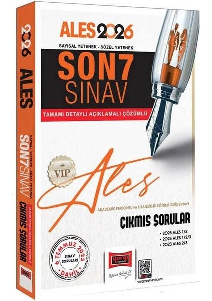 Yargı 2026 Ales Vıp Çıkmış Sorular Son 7 Sınav Çözümlü