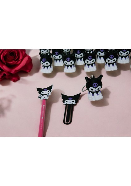 Kuromi Ayraç - Anahtarlık - 2 Adet Kalem Arkası Süsü 3'lü Set fırsatları