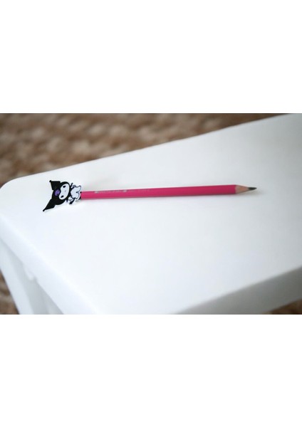 Kuromi Ayraç - Anahtarlık - 2 Adet Kalem Arkası Süsü 3'lü Set