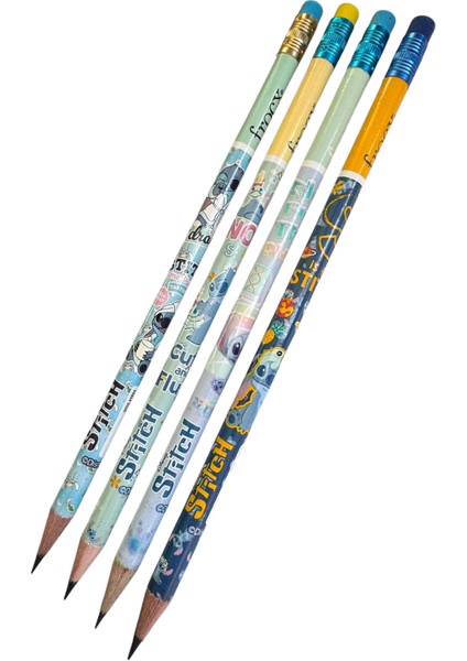 Stitch Lisanslı Kurşun Kalem Seti, 2b Sertlik, Silgili, 4 Adet, Renkli Tasarım fiyatları