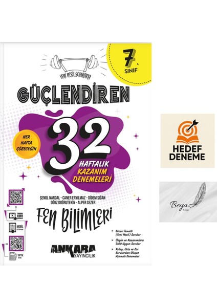 Ankara 7.sınıf Güçlendiren 32 Haftalık Fen Bilimleri Denemeleri Hedef Deneme