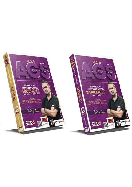 Yargı 2026 Meb-Ags Anayasa ve Mevzuat Bilgisi 40 Deneme + Yaprak Test 2 Li Set