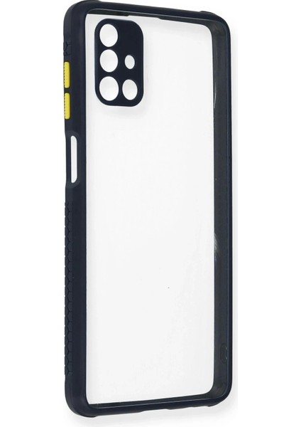 Newface Samsung Galaxy M51 Kılıf Miami Şeffaf Silikon - Lacivert