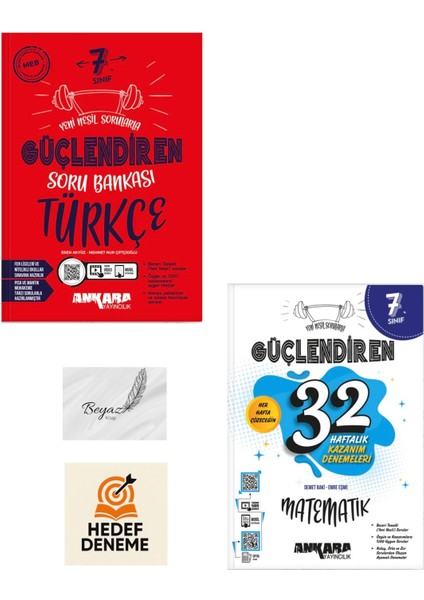 Ankara 7.sınıf Güçlendiren Türkçe Soru 32 Haftalık Matematik Denemeleri Hedef Deneme