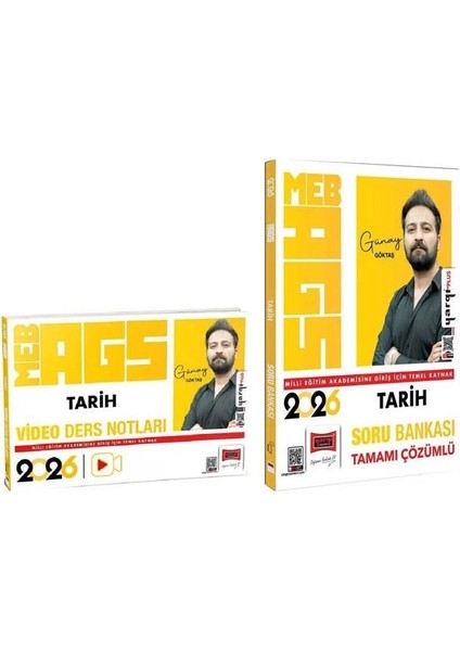 Yargı 2026 Meb-Ags Tarih Video Ders Notları + Soru Bankası 2 Li Set