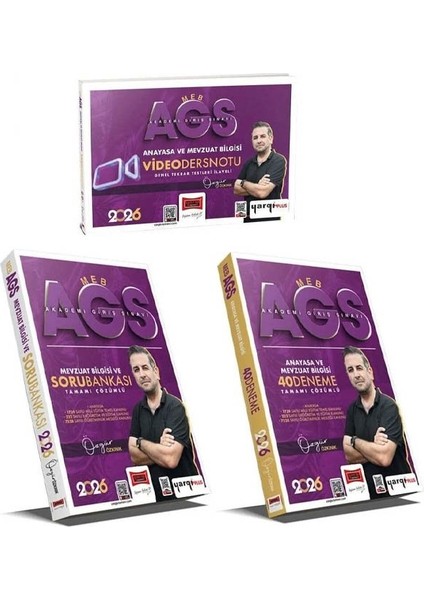 Yargı 2026 Meb-Ags Anayasa ve Mevzuat Bilgisi Video Ders Notu + Soru Bankası + 40 Deneme 3 Lü Set