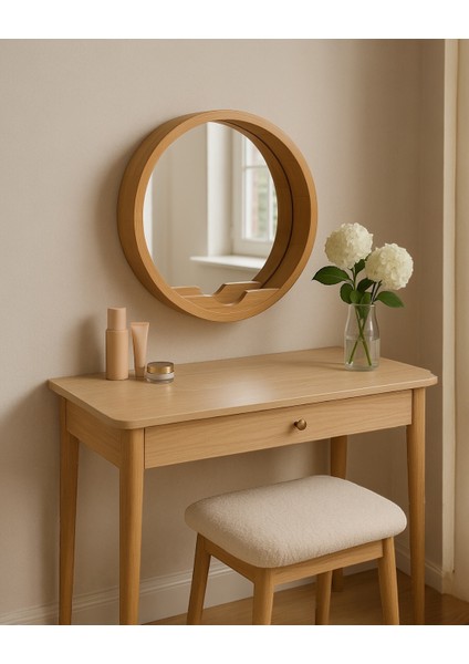 Masif Ahşap Yuvarlak Cepli Ayna – 50 cm Dekoratif Duvar Aynası Dekoratif Yuvarlak Duvar Aynası – 50 cm Cepli Masif Ahşap Makyaj Aynası fiyatları