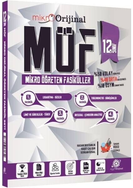 Orijinal 2026 Mikro 12. Sınıf Matematik Möf Mikro Öğreten Fasiküller