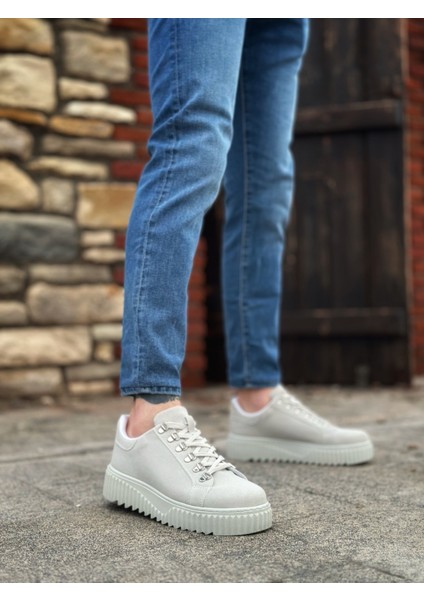 ET0505 Çengel Bağcıklı Gri Renk Yüksek Tabanlı Günlük Ayakkabı fiyatları