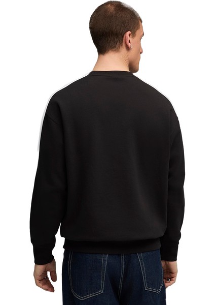 T7 Relaxed Crew Erkek Siyah Günlük Stil Sweatshirt 63343301 fiyatları