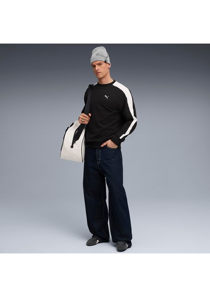 T7 Relaxed Crew Erkek Siyah Günlük Stil Sweatshirt 63343301 modelleri