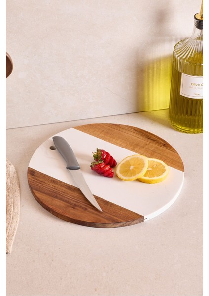 Geate Mermer Akasya Kesme Tahtası 30 cm