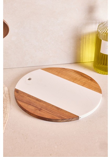 Geate Mermer Akasya Kesme Tahtası 30 cm fırsatları