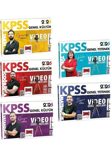 Yargı 2026 Kpss Genel Yetenek Genel Kültür Video Ders Notları 5 Li Set