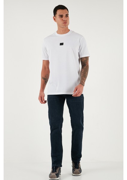 Streç Pamuklu Comfort Fit Yüksek Bel Boru Paça Jeans Erkek Kot Pantolon 4412C27TEXAS