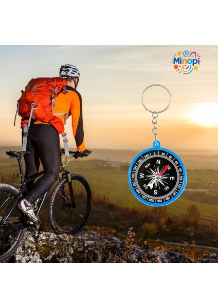 75 Adet Pusula Anahtarlık Renkli Plastik Küçük Pusula Okul Deney Gezi Cep Pusulası Manyetik Hediye