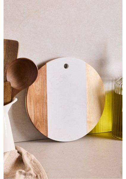 Geate Mermer Akasya Kesme Tahtası 25 cm modelleri