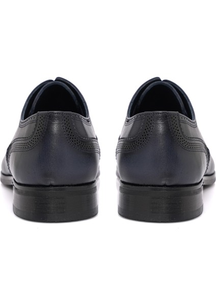 Deri Neolit Tabanlı Bağcıklı Klasik Lacivert Ayakkabı 2025-1 fırsatları