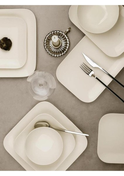 BNMNS24Y200 Bone Minas 24 Parça 6 Kişilik Yemek Takımı Krem