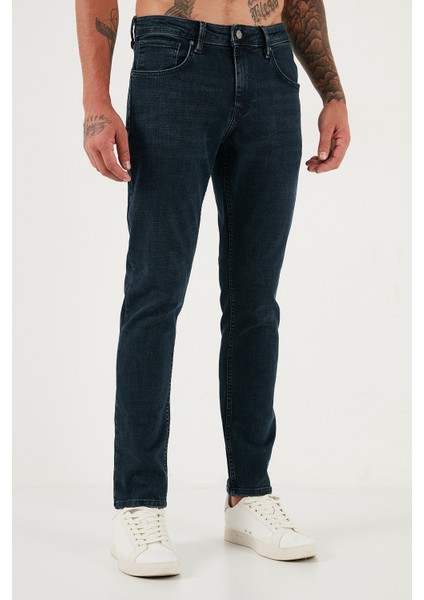 Streç Pamuklu Slim Fit Yüksek Bel Dar Paça Jeans Erkek Kot Pantolon 3300C46TOKYO modelleri