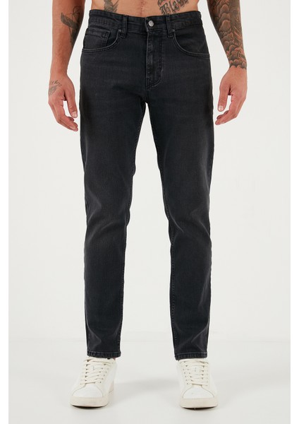 Streç Pamuklu Comfort Fit Yüksek Bel Boru Paça Jeans Erkek Kot Pantolon 4412C03TEXAS fiyatları