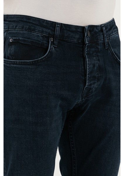 Streç Pamuklu Slim Fit Normal Bel Dar Paça Jeans Erkek Kot Pantolon 1124C47NAPOLI