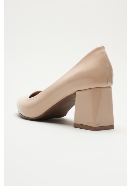 Allegra Bej Rugan Kadın Kalın Topuk Klasik Ayakkabı (6cm) fiyatları