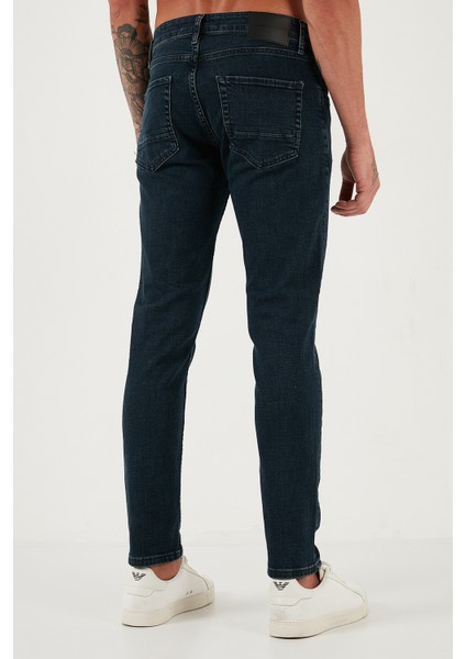 Streç Pamuklu Slim Fit Normal Bel Dar Paça Jeans Erkek Kot Pantolon 1124C46NAPOLI indirimleri