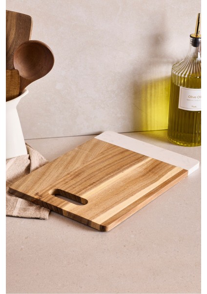 Geate Mermer Akasya Kesme Tahtası 35X25 cm fırsatları